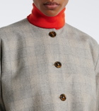 Blazé Milano Altai checked wool, silk, and cashmere jacket