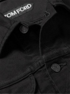 TOM FORD - Leather-Trimmed Cotton-Moleskin Jacket - Black