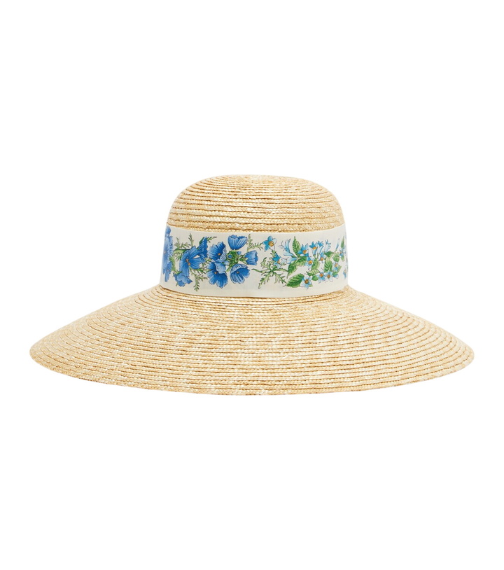 Photo: Ferragamo Scarf-detail raffia sun hat