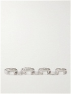 Givenchy - Lock Set of Four Silver-Tone Rings - Silver