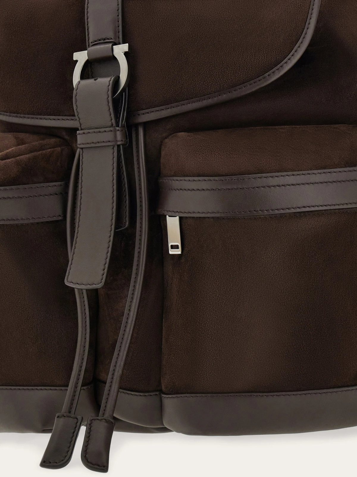 Ferragamo Mens Suede backpack in Brown