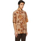 AMI Alexandre Mattiussi Orange Flower Printed Short Sleeve Shirt