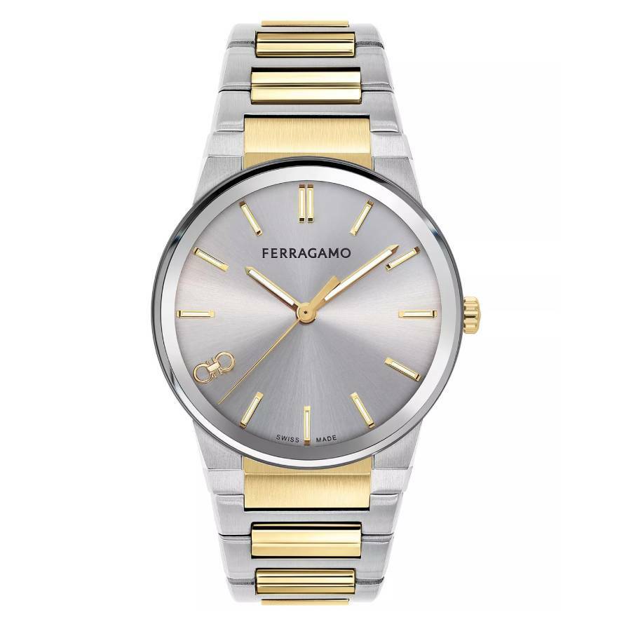 Ferragamo Infinity Sapphire Quartz Silver Dial Mens Watch SFST00424