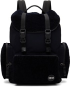 Giorgio Armani Black Shearling Backpack