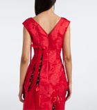 Simone Rocha Bow-detail floral brocade top