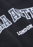 Tala Logo-embroidered Hooded Cotton-blend Sweatshirt Navy