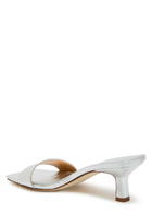 Aeyde Gilly 55 Metallic Nappa Sandals Silver
