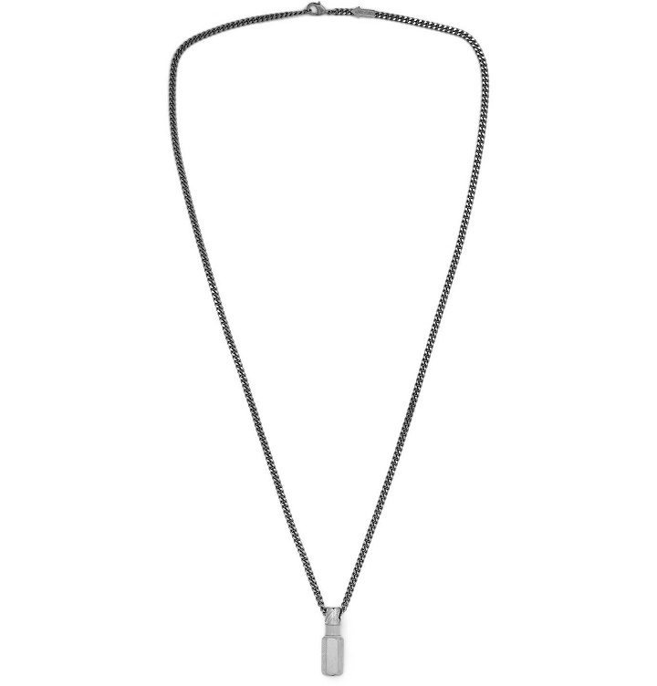 Photo: Off-White - Hex Nut Silver-Tone Necklace - Silver