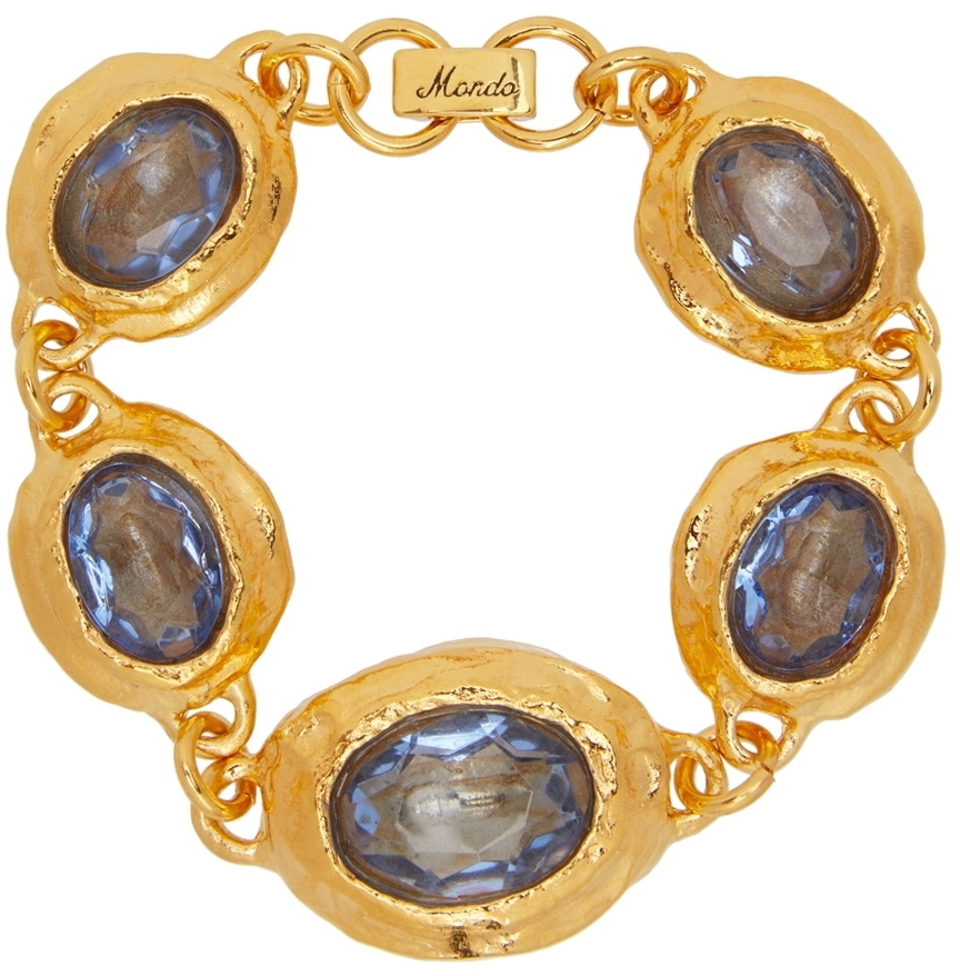 ブレスレット [ MONDO MONDO ] MONSIEUR BRACELET / 18K Mondo Mondo Gold & Blue Monsieur Bracelet Mondo Mondo