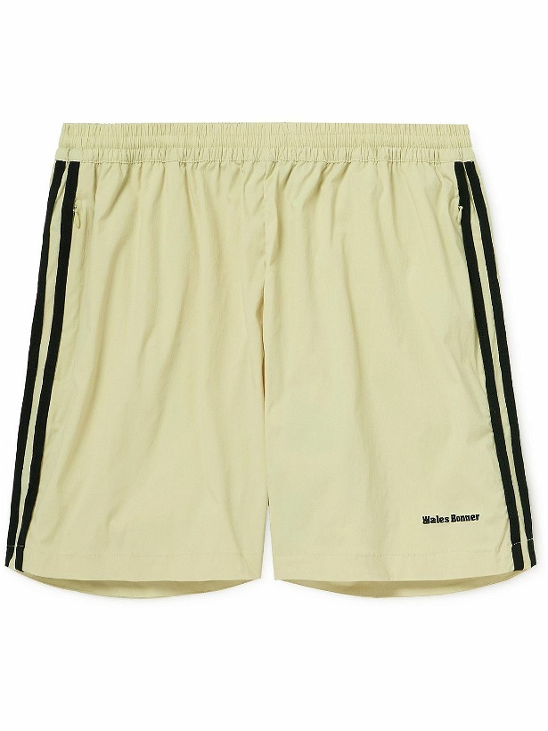 Photo: adidas Originals - Wales Bonner Wide-Leg Crochet-Trimmed Stretch Recycled-Shell Shorts - Yellow