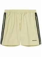 adidas Originals - Wales Bonner Wide-Leg Crochet-Trimmed Stretch Recycled-Shell Shorts - Yellow