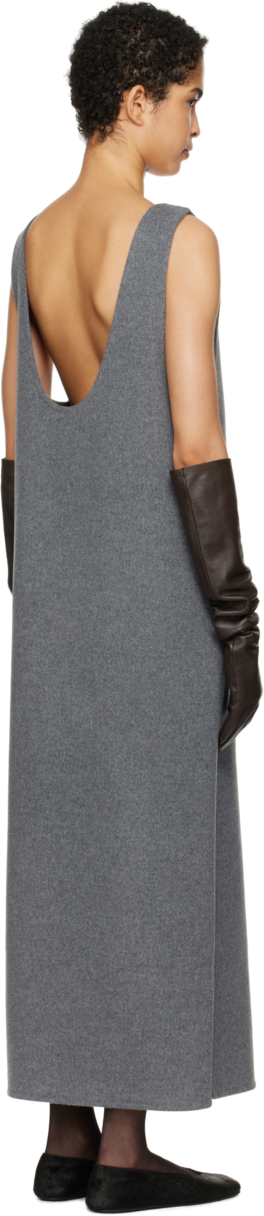 Carven Gray Vest Maxi Dress