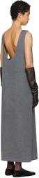Carven Gray Vest Maxi Dress