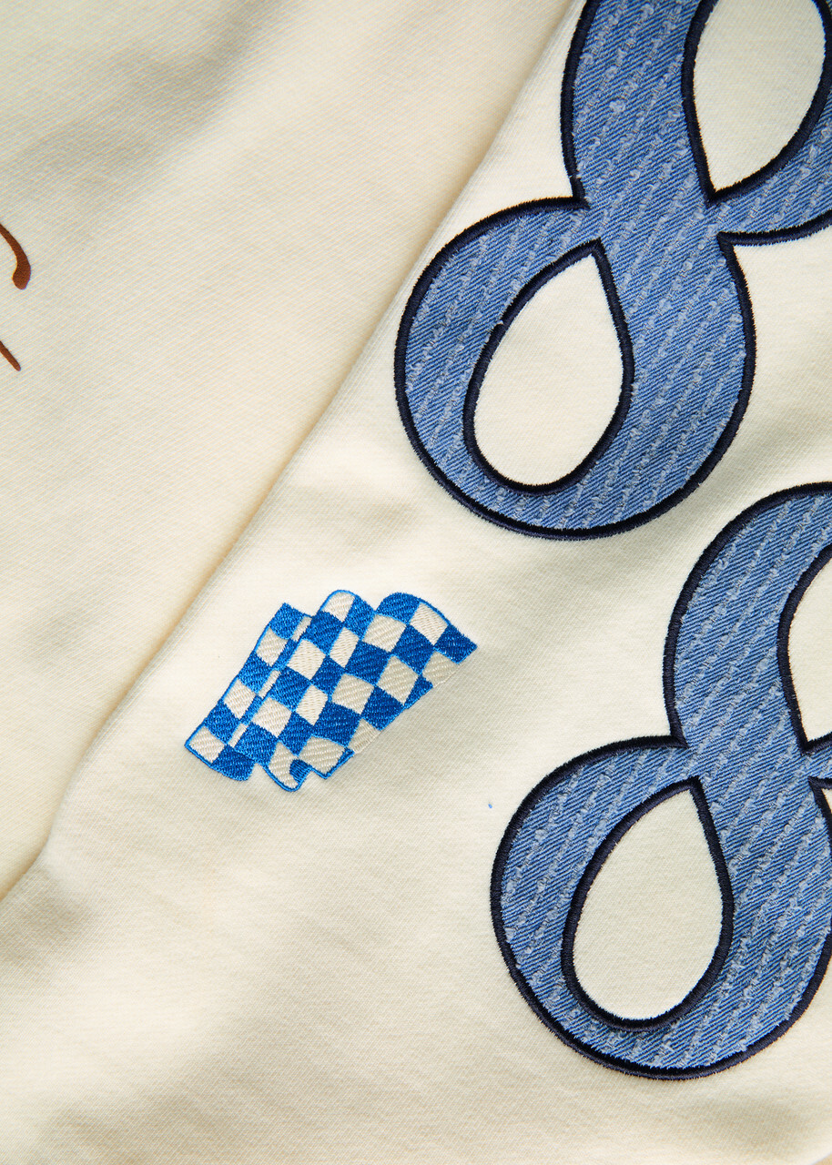 Honor The Gift 1988 Embroidered Cotton Sweatpants White