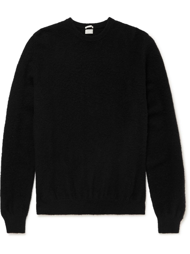 Photo: Massimo Alba - Textured-Cashmere Sweater - Black