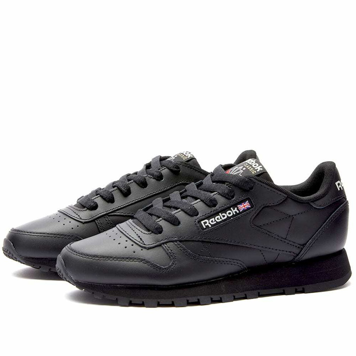 Photo: Reebok Men's Classic Leather Sneakers in Core Black/Grey
