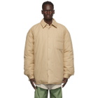 Hed Mayner Beige Puffy Shirt Jacket