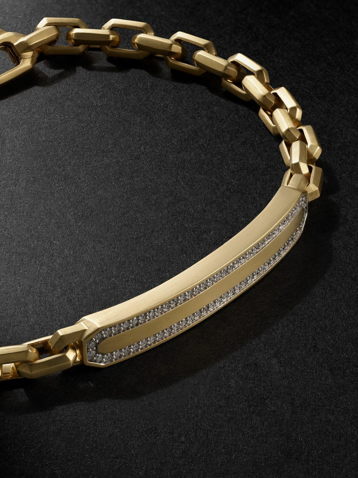 David Yurman - Streamline® 18-Karat Gold Diamond ID Bracelet - Gold