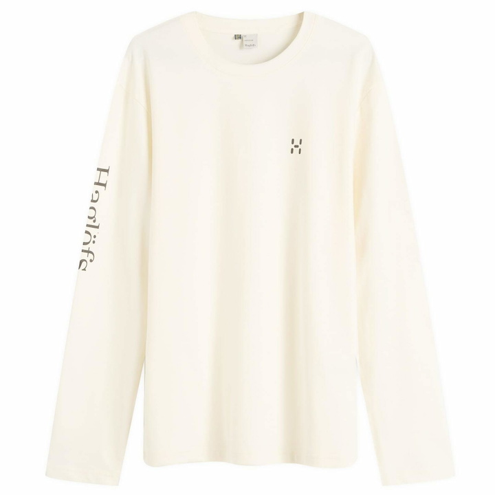 Photo: Haglöfs Men's Long Sleeve Brand T-Shirt in Soft White