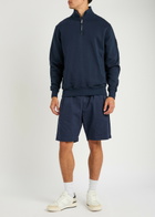 Sandbanks Cotton Half-zip Sweatshirt Navy