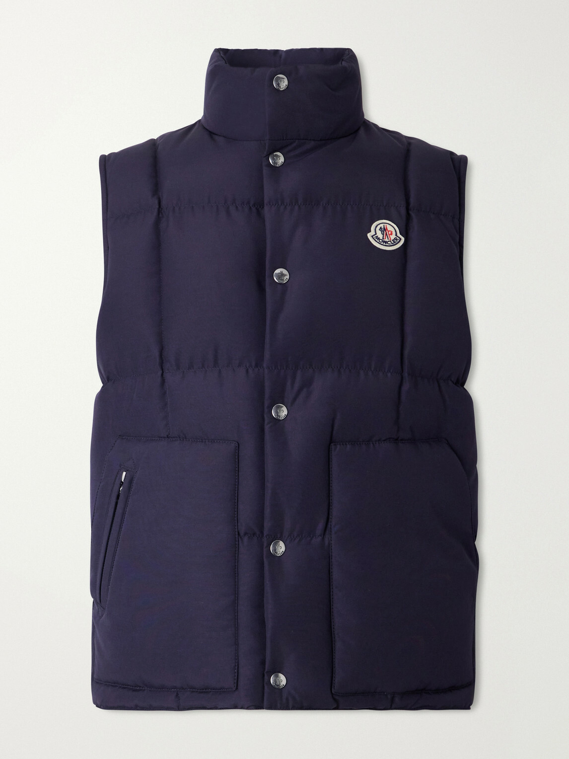 Moncler - Brumellune Logo-Appliquéd Quilted Shell Down Gilet - Blue
