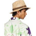 Valentino Beige Borsalino Edition Raffia Crochet Hat