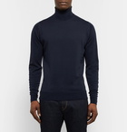 John Smedley - Cherwell Merino Wool Rollneck Sweater - Blue