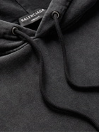 Balenciaga - Logo-Embroidered Cotton-Jersey Hoodie - Black