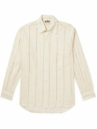 Karu Research - Embellished Embroidered Cotton-Gauze Shirt - Neutrals
