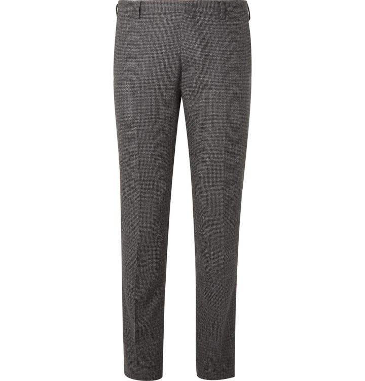 Photo: Paul Smith - Charcoal Slim-Fit Puppytooth Wool Suit Trousers - Gray