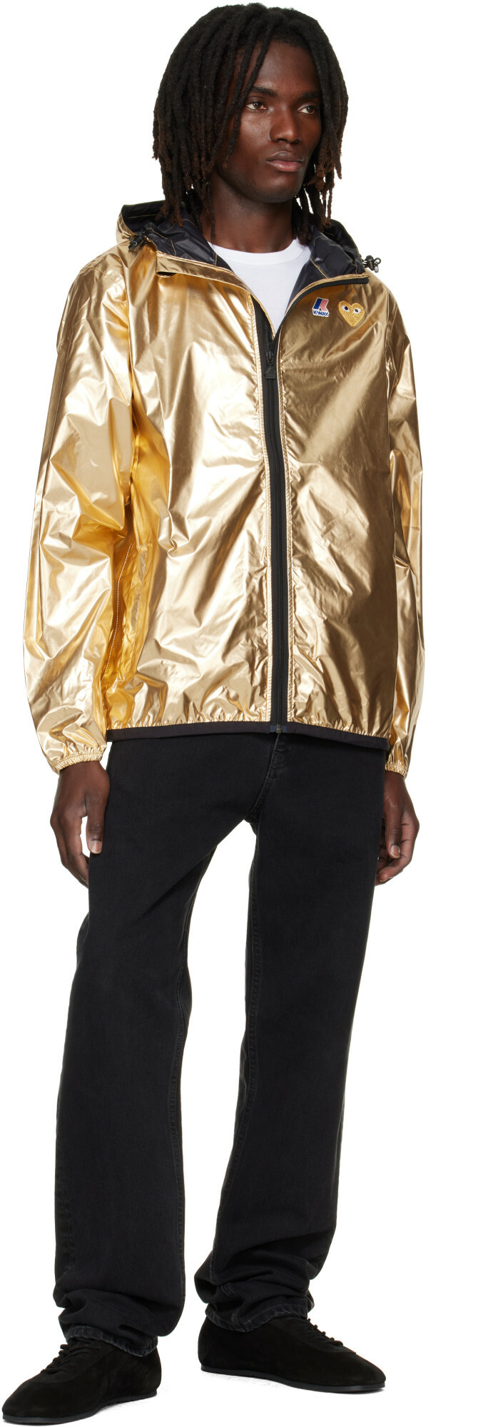 COMME des GARÇONS PLAY Gold K-Way Edition Emblem Full Zip Jacket