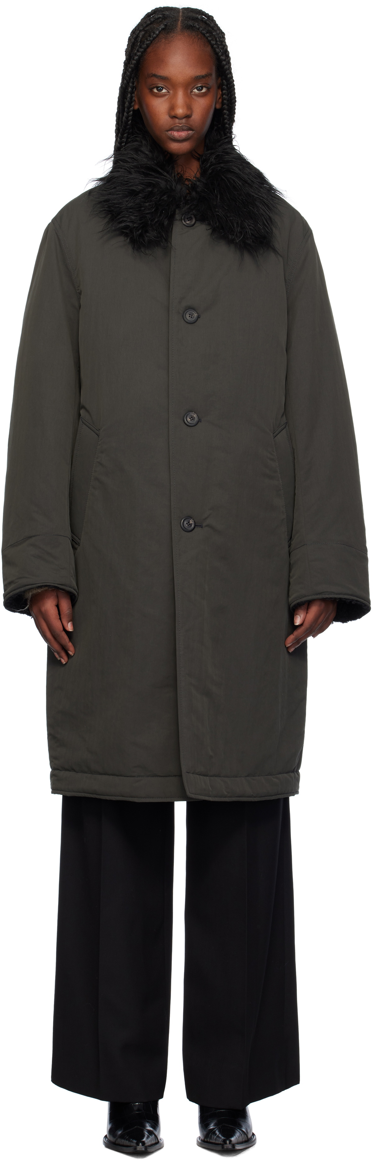 OUR LEGACY Gray Polar Coat Our Legacy