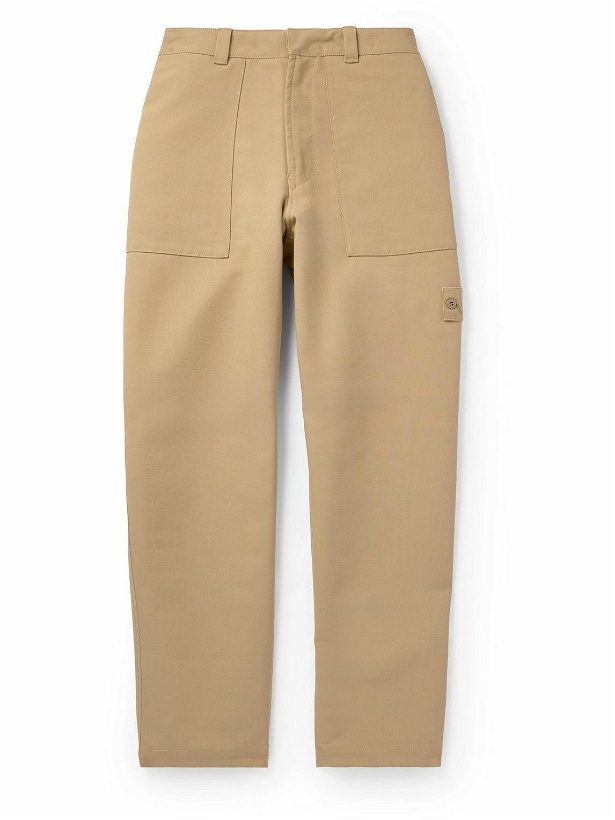 Photo: Stone Island - Ghost Straight-Leg Cotton and Wool-Blend Trousers - Neutrals