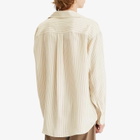 Róhe Men's Stripe Silk Vacation Shirt in Cream Heritage Stripe