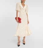 Alessandra Rich Floral silk maxi dress