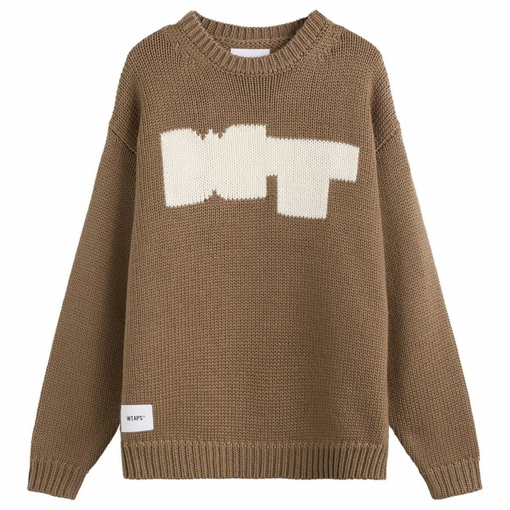 Photo: WTAPS Men's Intarsia Knit Sweater in Greige