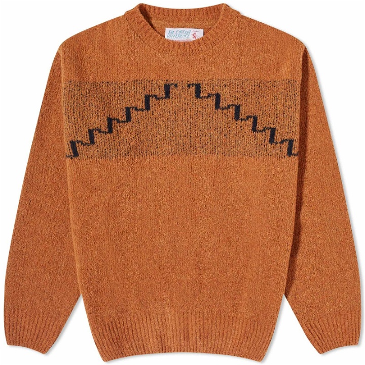 Photo: Garbstore Men's Step Boucle Knit in Tobacco