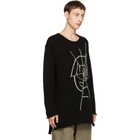 Yohji Yamamoto Black Spiderweb Crewneck Sweater