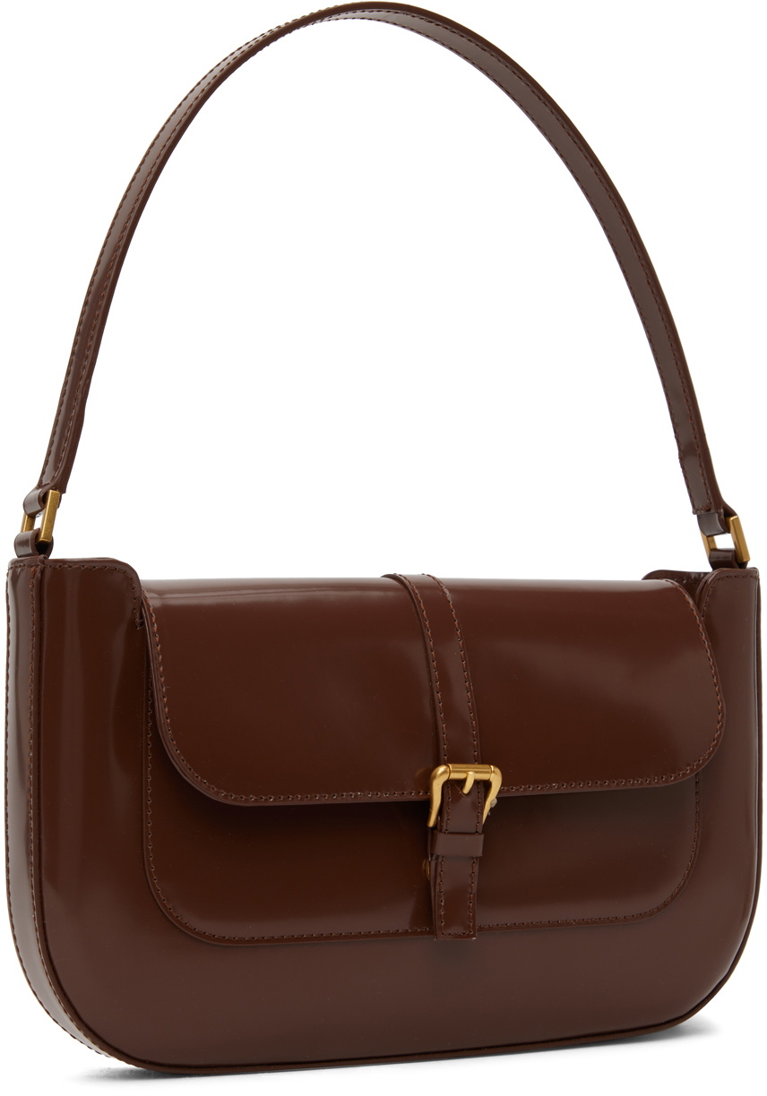 【送料&関税込】BY FAR Brown Leather Miranda Shoulder Bag Miranda leather handbag By Far Brown in Leather - 13513397