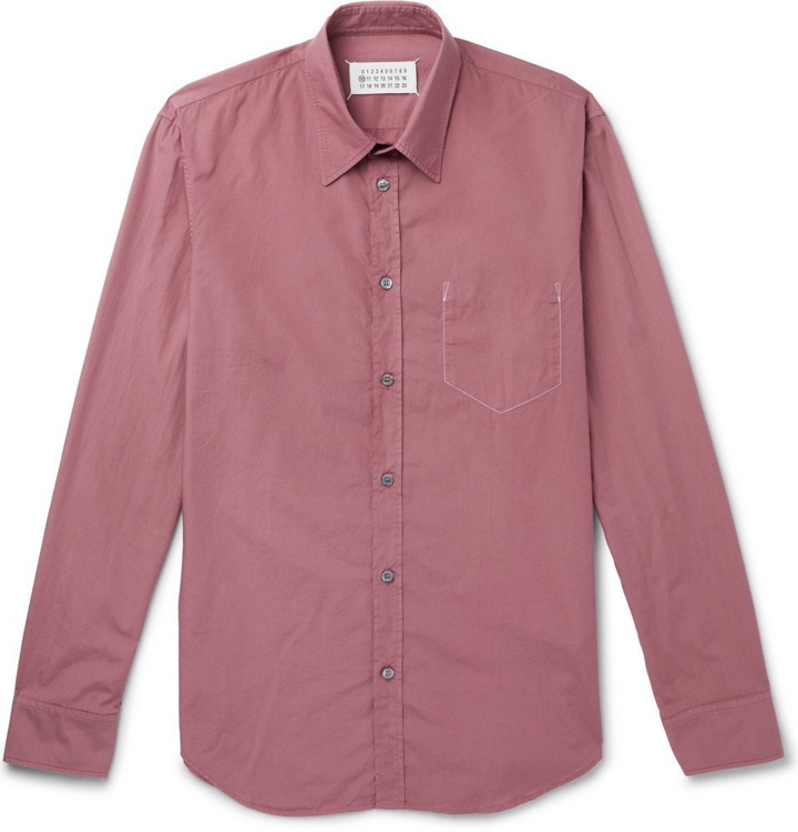 Photo: Maison Margiela - Slim-Fit Cotton-Poplin Shirt - Pink