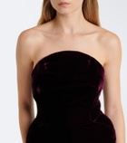Mugler Velvet bustier gown