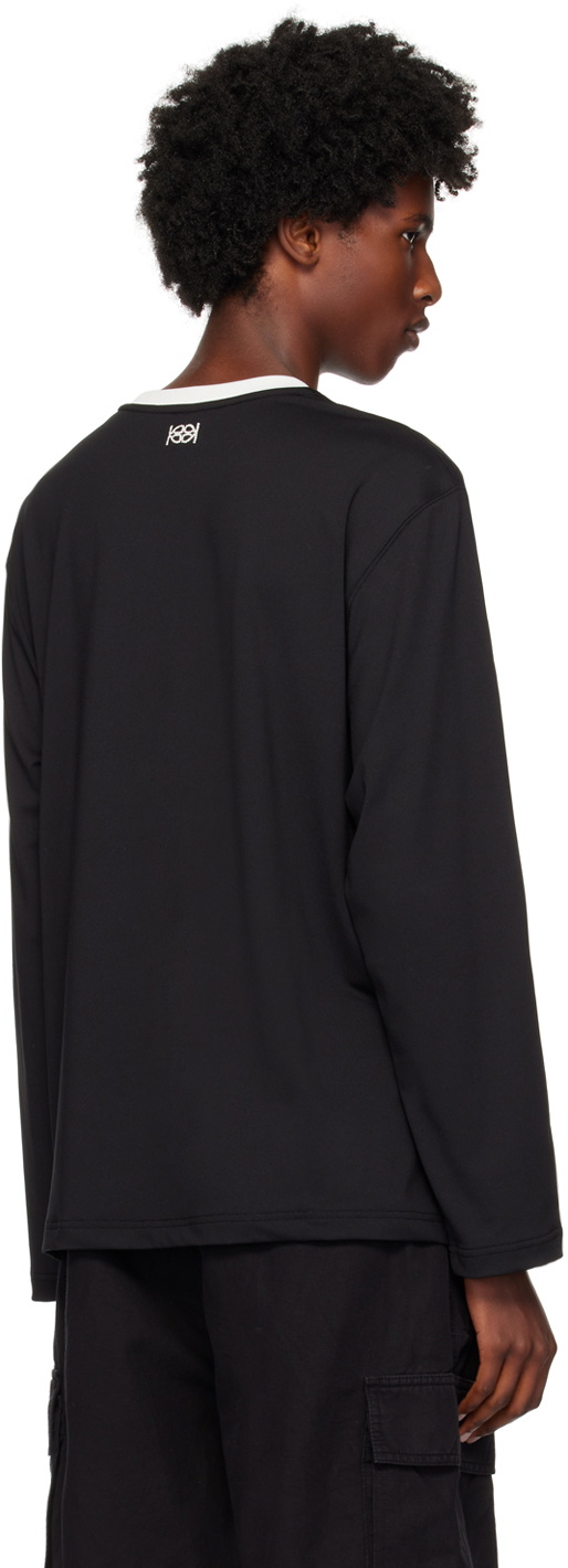 Kijun Black Football Long Sleeve T-Shirt