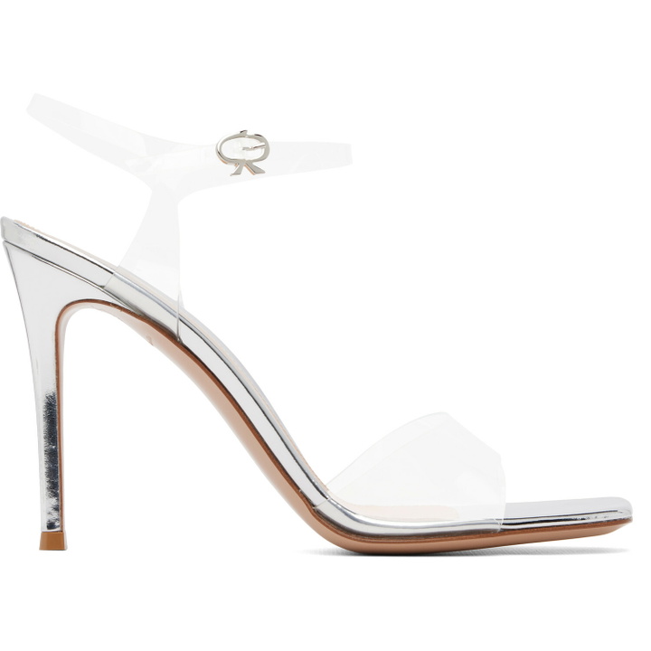 Photo: Gianvito Rossi Transparent & Silver Cher Heeled Sandals