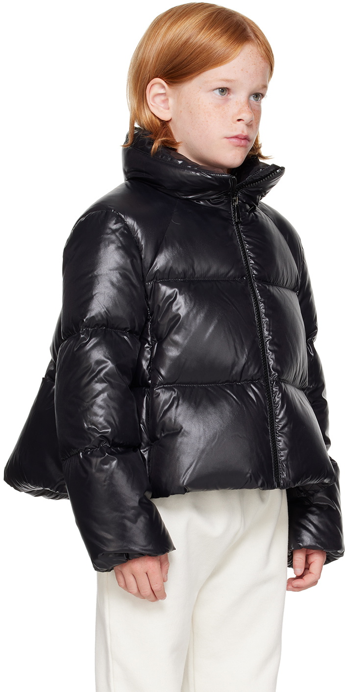 Moncler Enfant Kids Black Breteuil Short Down Jacket Moncler Enfant