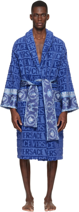 Photo: Versace Blue 'I Heart Baroque' Bathrobe