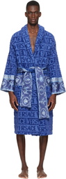 Versace Blue 'I Heart Baroque' Bathrobe