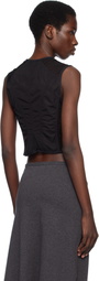 OUR LEGACY Black Poplin Corset Vest