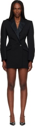 Givenchy Black Inside-Out Wool Cocoon Jacket Minidress