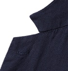 Barena - Unstructured Double-Breasted Stretch Linen-Blend Blazer - Blue