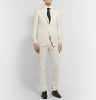 De Petrillo - Slim-Fit Wool, Silk and Linen-Blend Suit Jacket - White